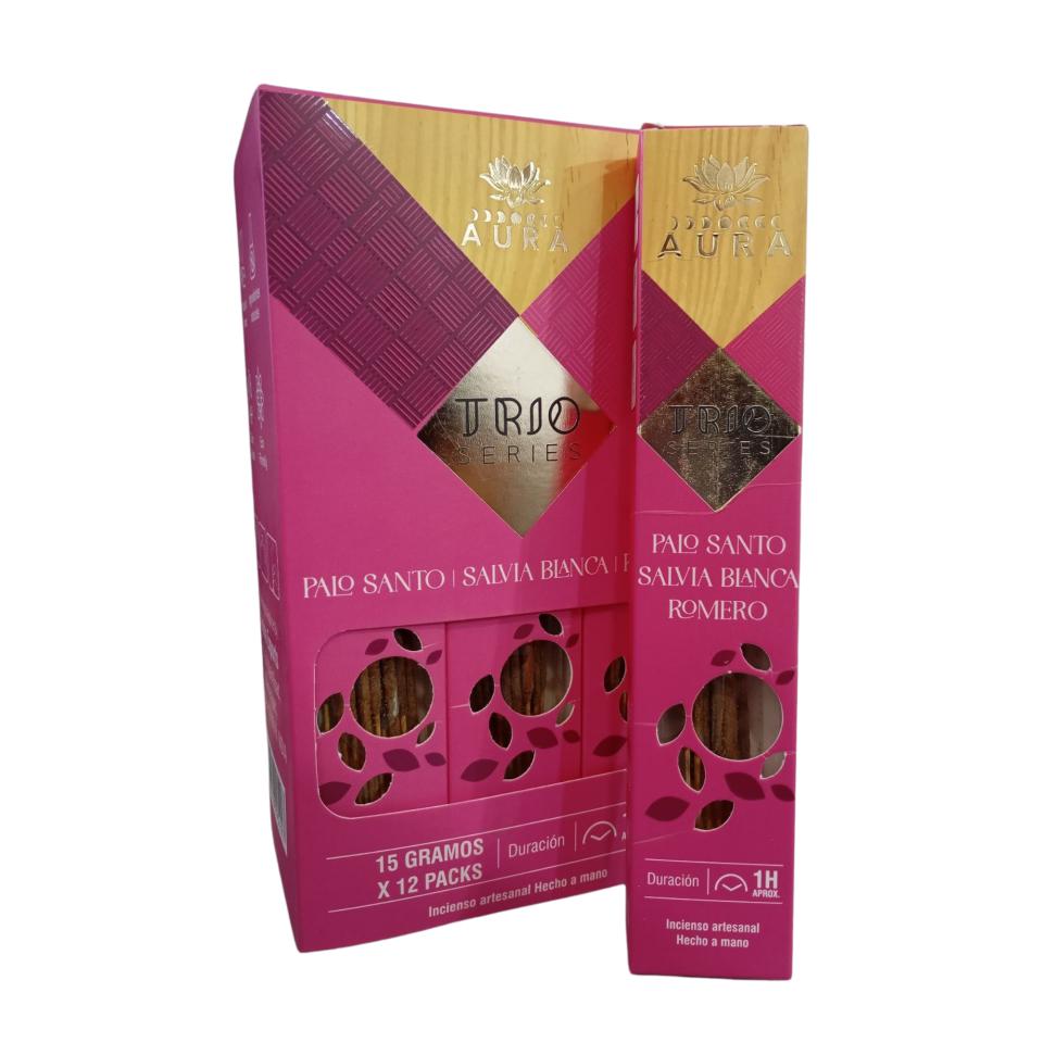 Incienso AURA TRIO SERIES - ROMERO Pack 12 cajas