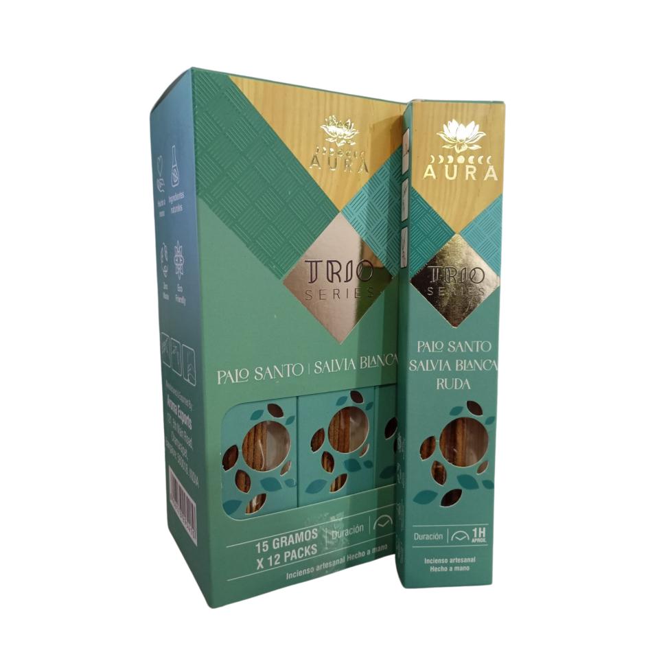 Incienso AURA TRIO SERIES - RUDA Pack 12 cajas