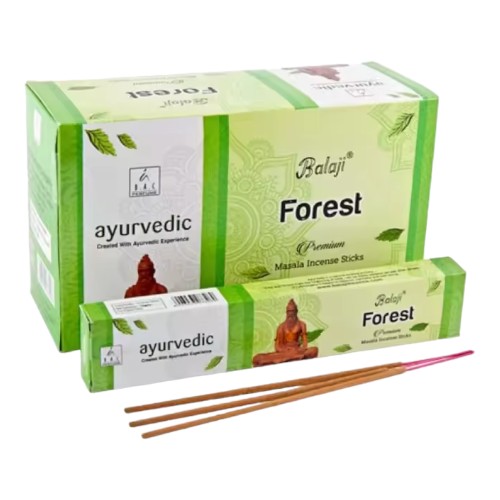 Incienso BALAJI Ayurveda BOSQUE Pack 12 cajas