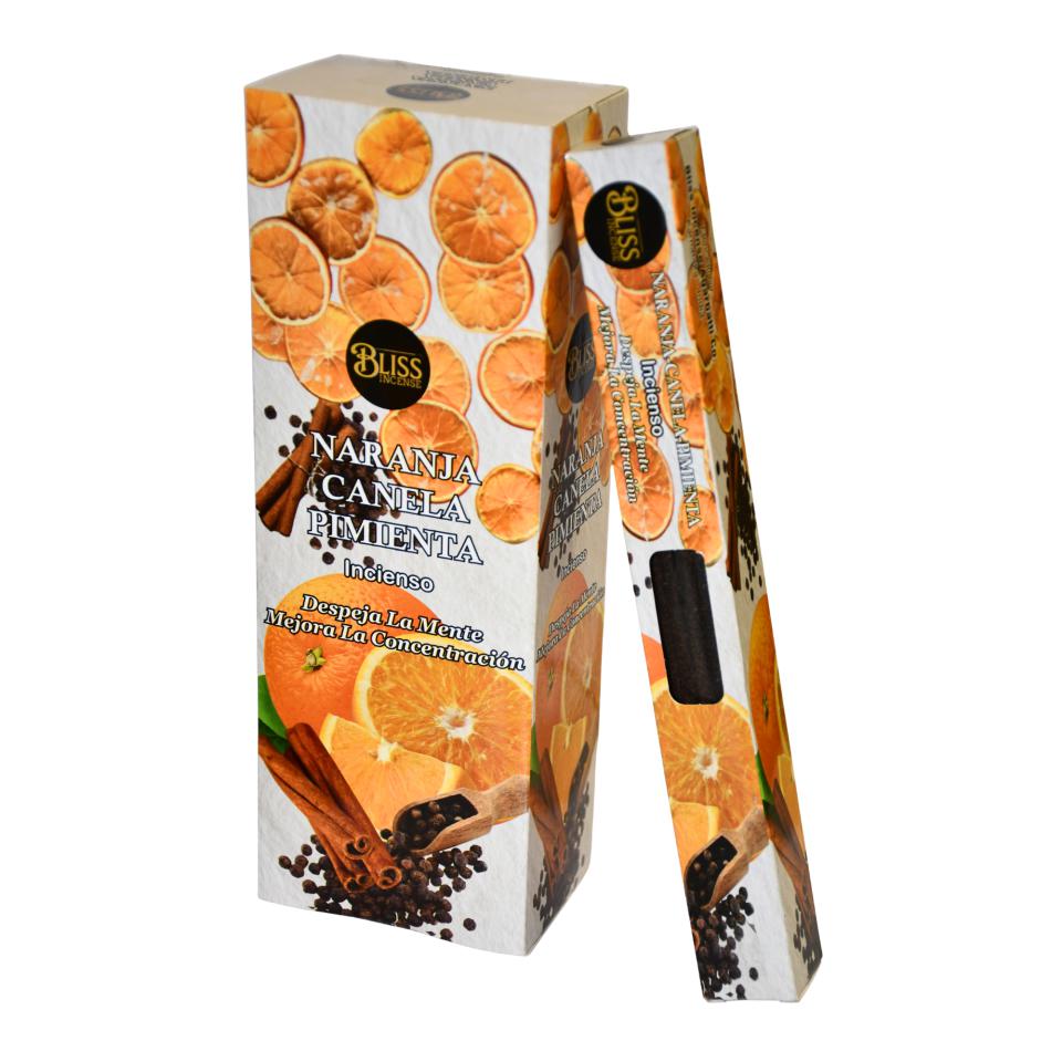 Incienso BLISS Naranja - Canela - Pimienta Pack 6 cajas