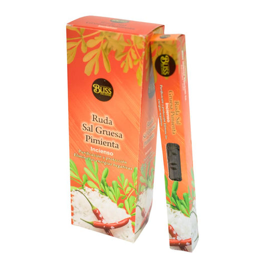 Incienso BLISS Ruda - Sal Gruesa - Pimienta Pack 6 cajas