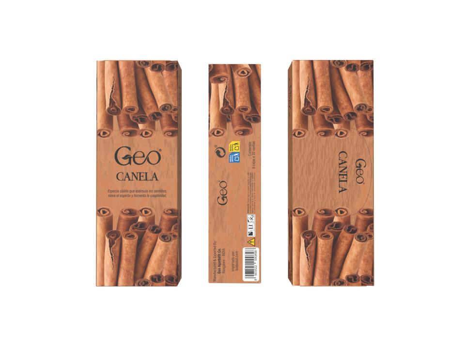 Incienso CANELA GEO Hexagonal 6 cajitas
