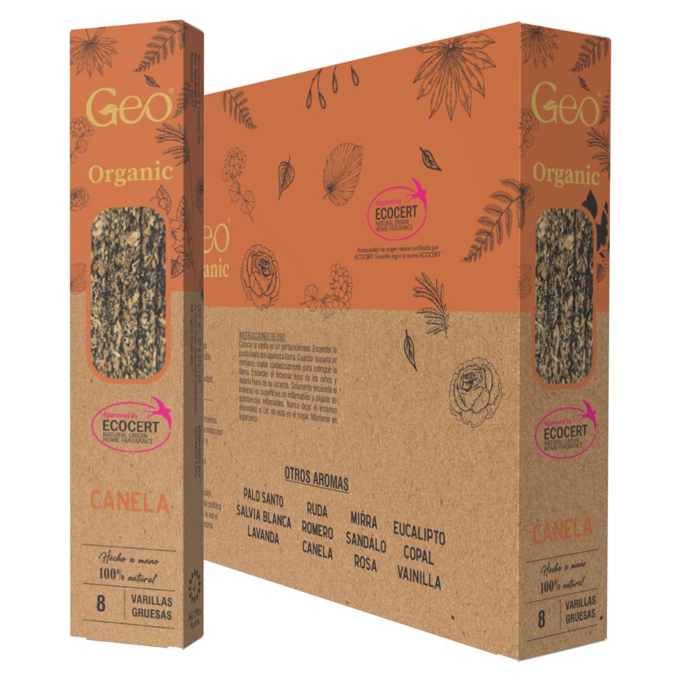 Incienso GEO ORGANIC CANELA 12 Cajas