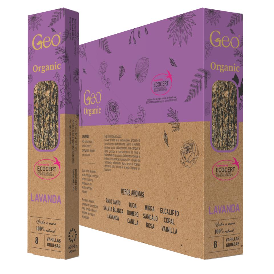 Incienso GEO ORGANIC LAVANDA 12 Cajas