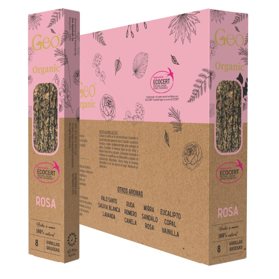 Incienso GEO ORGANIC ROSA 12 Cajas