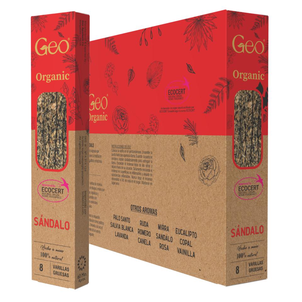 Incienso GEO ORGANIC SÁNDALO 12 Cajas