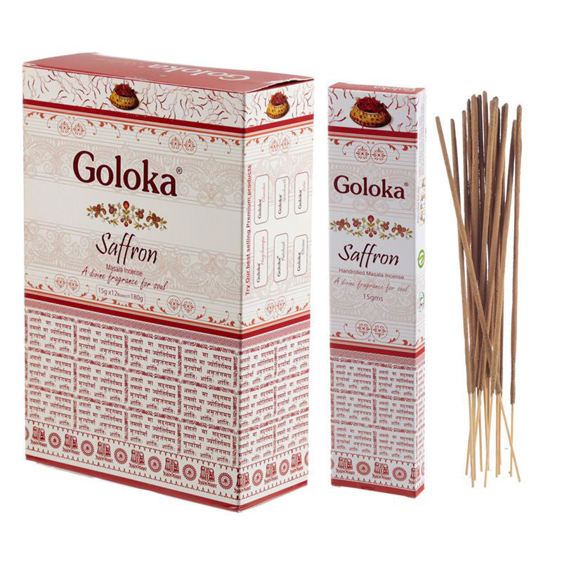 Incienso Goloka Saffron (azafran) 12x15g
