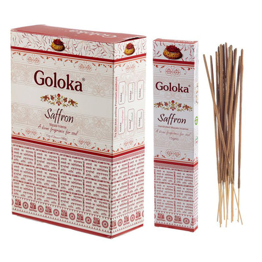 Incienso Goloka Saffron (azafran) 12x15g