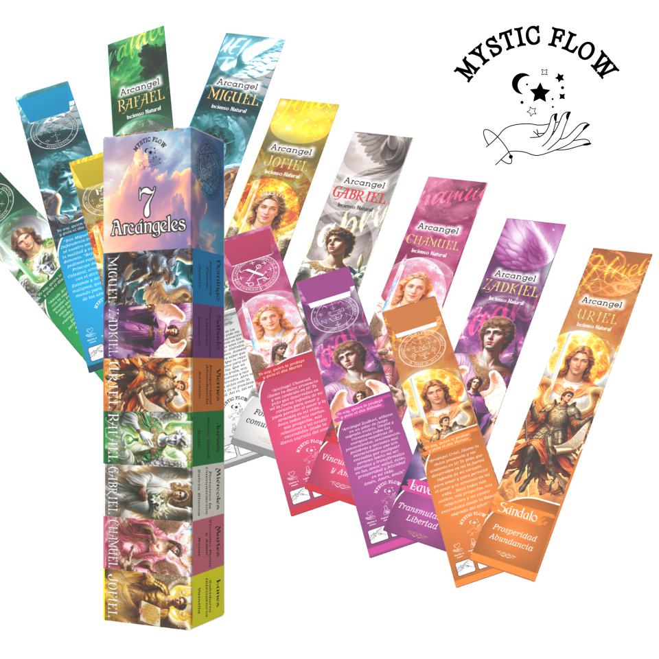 Incienso Mensual 7 Arcángeles Mystic Flow 12 Cajas