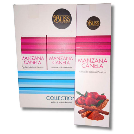 Incienso Premium BLISS 30gr Manzana Canela Pack 12 cajas