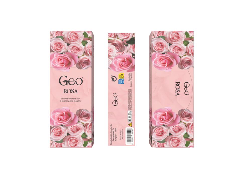 Incienso ROSA GEO Hexagonal 6 cajitas