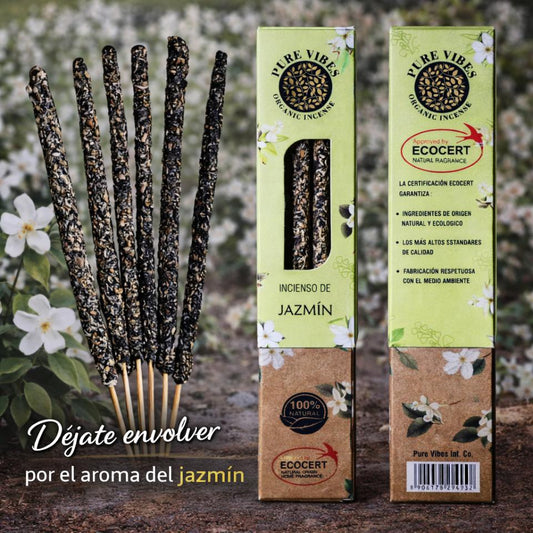 Incienso orgánico Pure Vibes JAZMÍN Pack 12 cajas