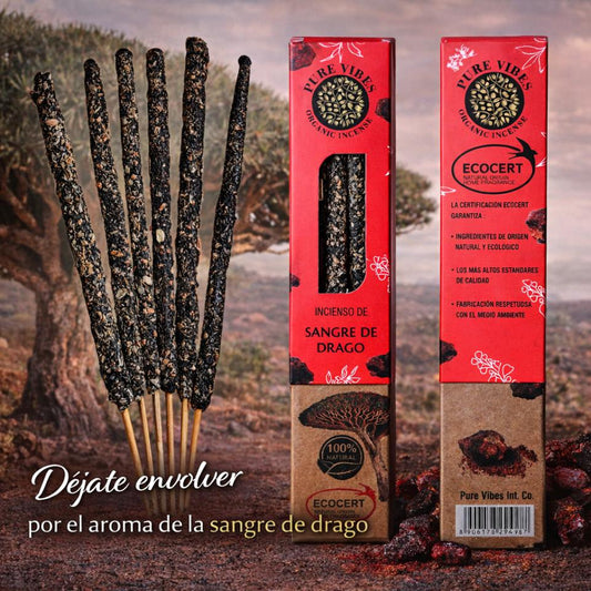 Incienso orgánico Pure Vibes SANGRE DE DRAGO Pack 12 cajas