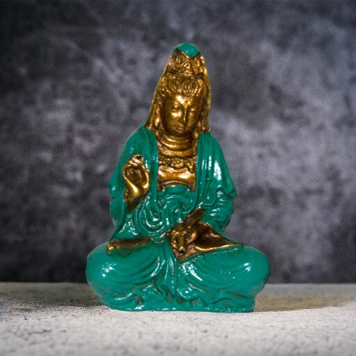 KUAN YIN 17 CM REF 490 - 4 TURQUESA