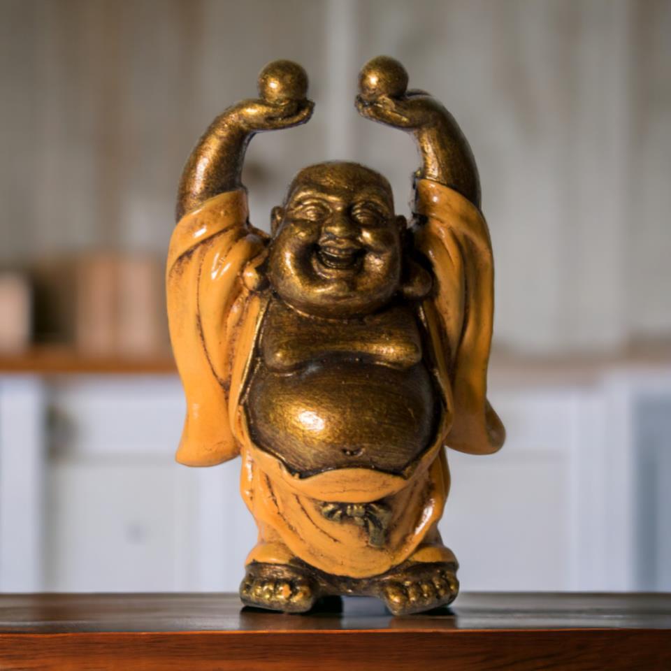 LUCKY BUDA RESINA 11,5CM ALTO REF 290-22-BLANCO