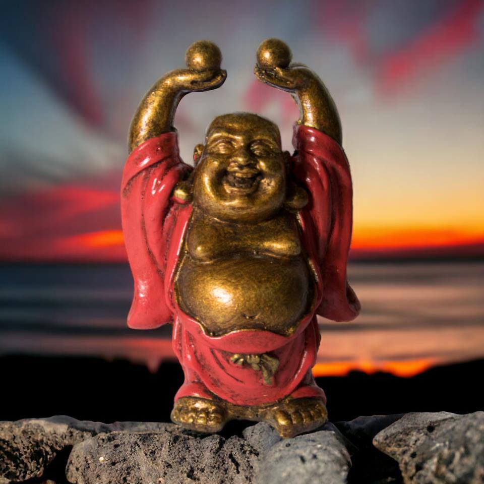 LUCKY BUDA RESINA 11,5CM ALTO REF 290 - 22 - ROJO