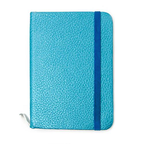 Libreta de bolsillo corrugado - Celeste REF 075