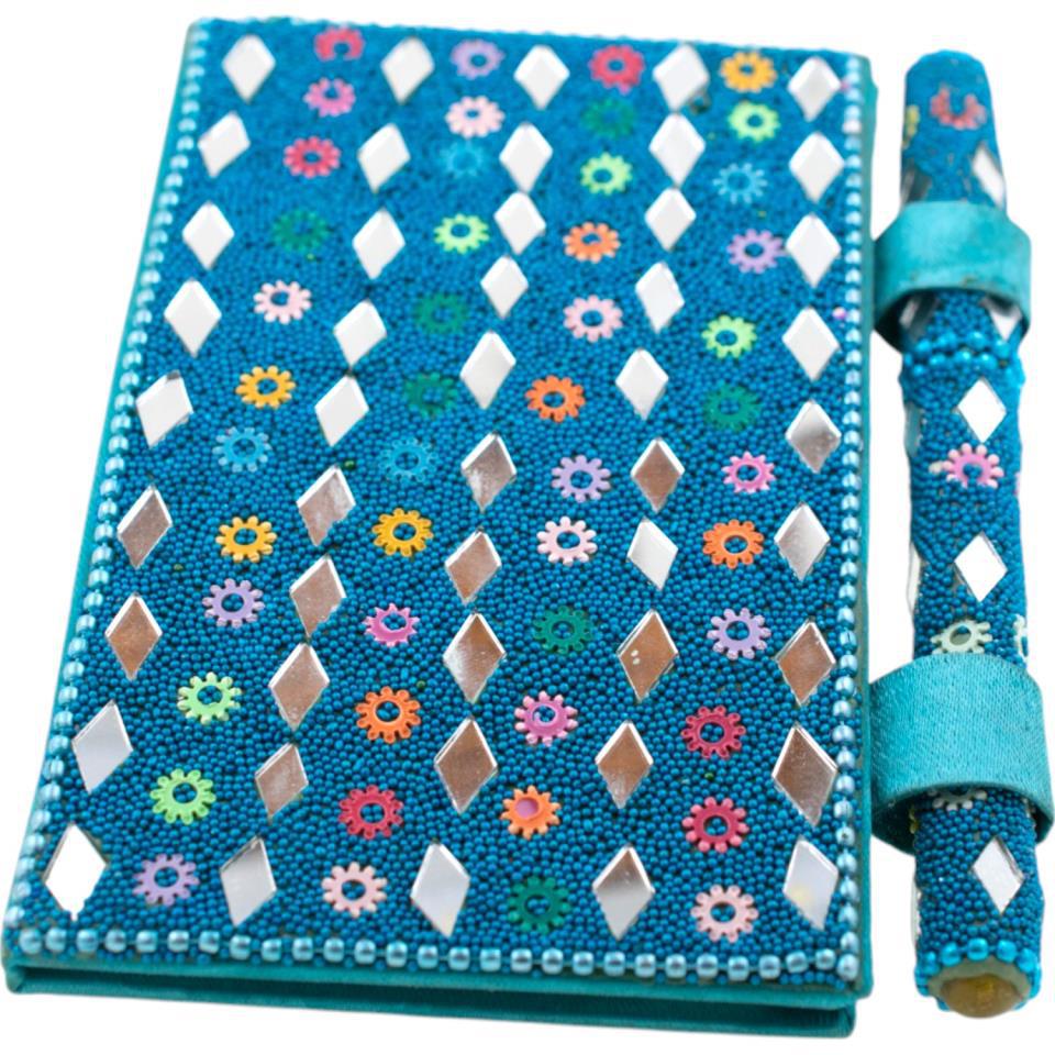 Libreta espejos 12,5cm x7,5cm - Azul