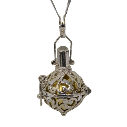 Llamador de ángeles de Plata de ley 925 bola dorada REF 1790