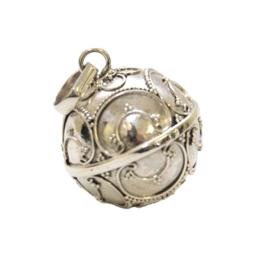 Llamador de ángeles 20 mm de Plata de ley 925 decorado REF 1490