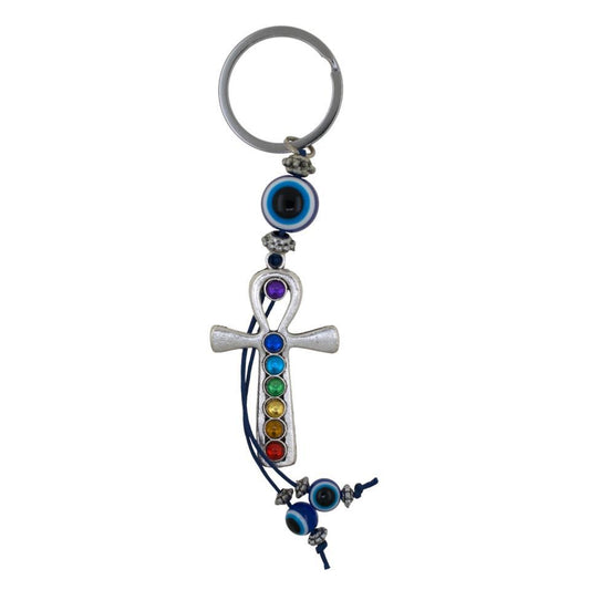 Llavero Ojo Turco Cruz 7 Chakras REF. 2