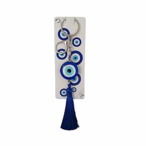 Llavero Ojo Turco Mod. 05 - Borlón azul