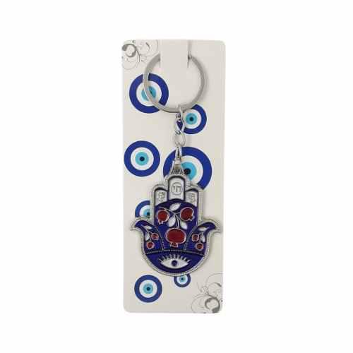 Llavero Ojo Turco Mod. 09 - Mano de Fátima Azul