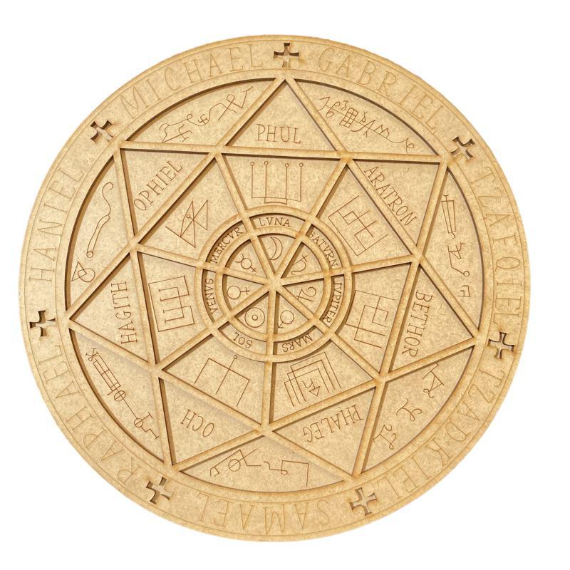 MADERA CON CORTE LASER 25 CM DISEÑO ARCANGELES