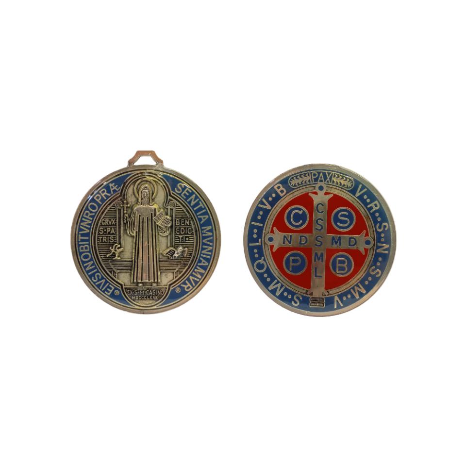 Medalla San Benito Pequeño - ø3,5cm - AZUL