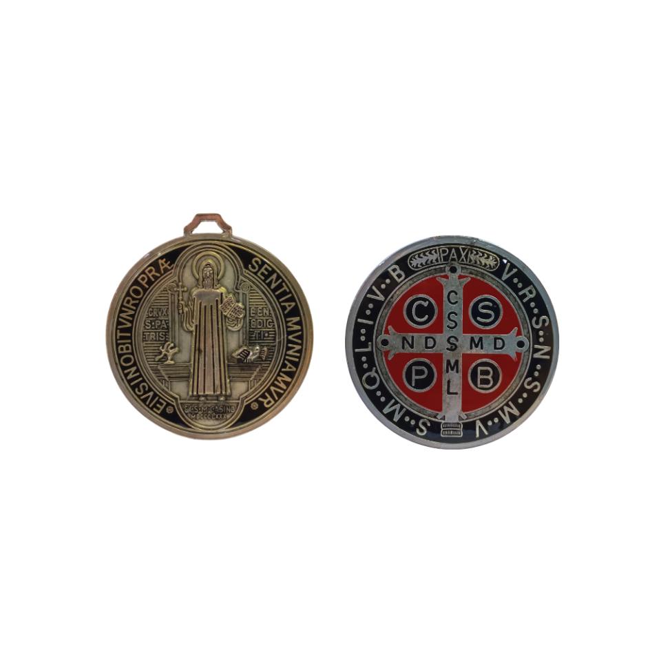 Medalla San Benito Pequeño - ø3,5cm - NEGRO