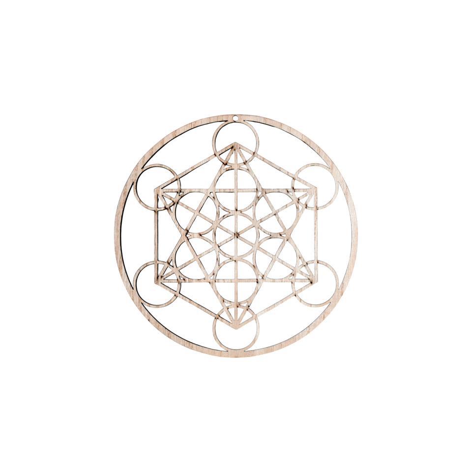 Metatron madera corte láser 10 cm