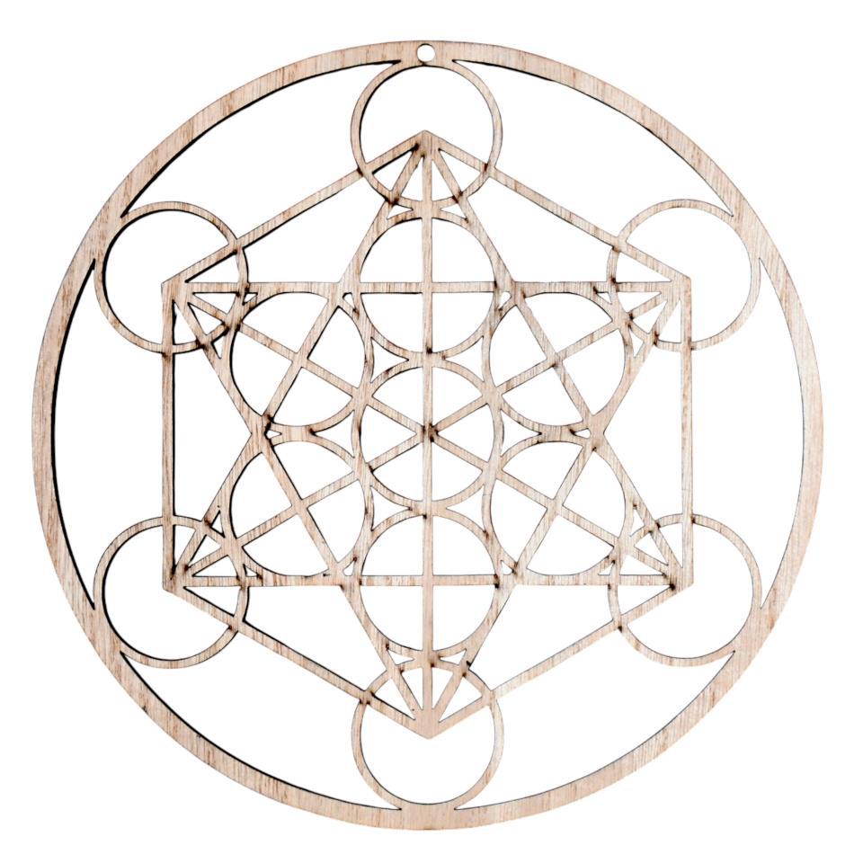 Metatron madera corte láser 30 cm