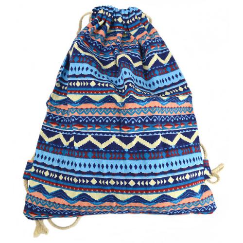 Mochila Tela cuerdas Azul 30x40 cm