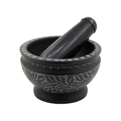 Mortero 4" Piedra Negro REF 690 - Mod 02