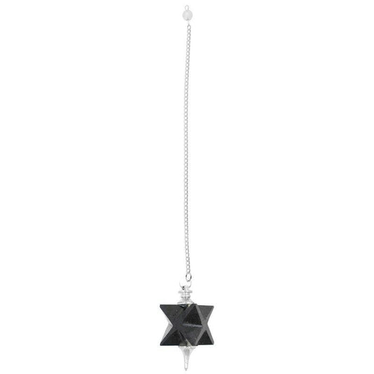 PENDULO ESTRELLA MERKABA TURMALINA