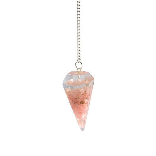 PÉNDULO ORGONITA REF 290 - CUARZO ROSA
