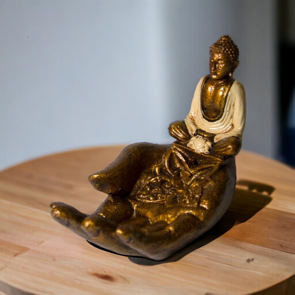 PORTA INCIENSO BUDA 14 CM REF. 590 - 35 - BLANCO
