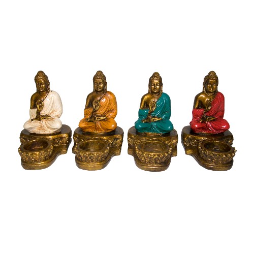 PORTAVELAS BUDA 15 CM REF 590 - 44 NARANJA