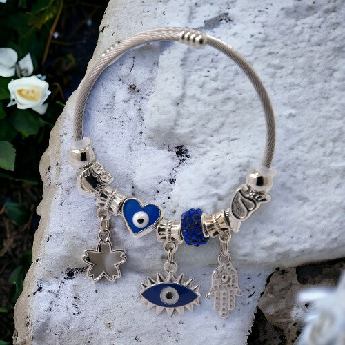 PULSERA AJUSTABLE CON DIJES ACERO MOD. 03 REF.-4