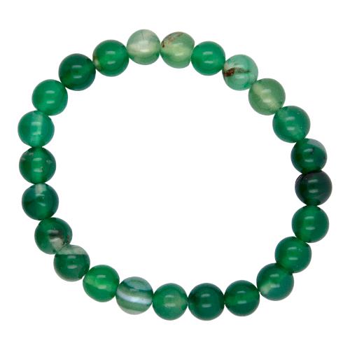 PULSERA MINERAL AGATA VERDE 6MM REF. 5