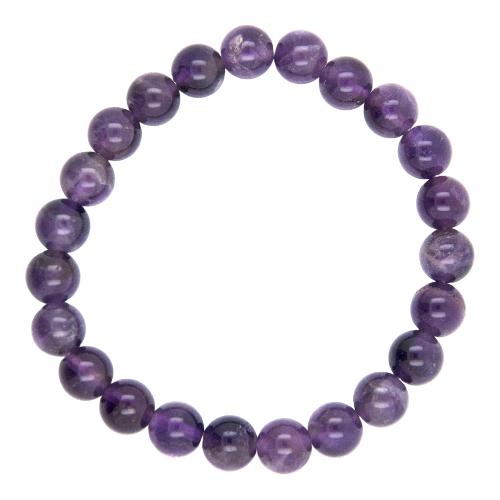 PULSERA MINERAL AMATISTA OSCURA 8MM REF. 8