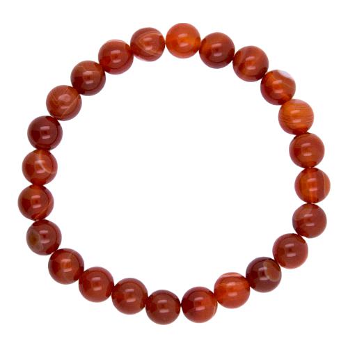 PULSERA MINERAL CORNALINA 6MM REF. 5