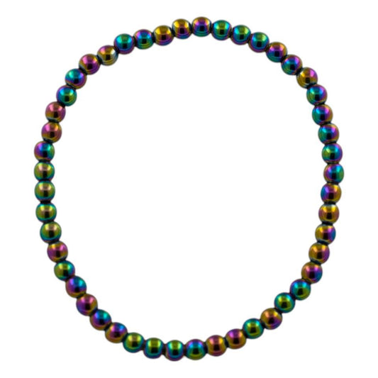 PULSERA MINERAL HEMATITE COLOR 4MM REF. 4