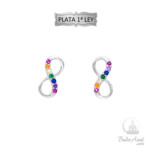 Pendientes Plata Ley 925 Infinito Circonita REF490