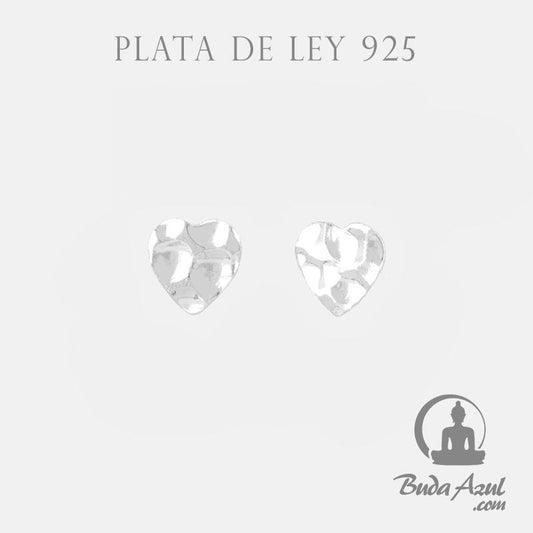 Pendientes Plata Ley 925 corazón escudo liso 200