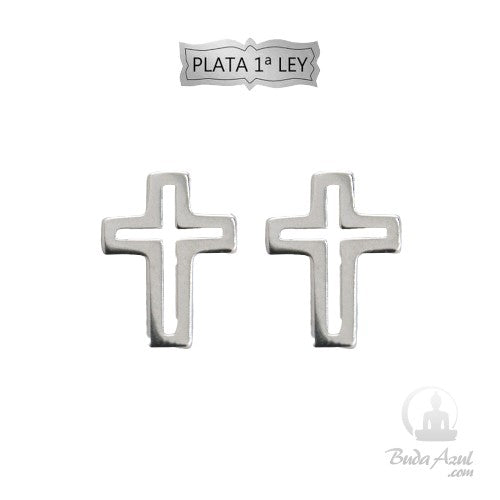 Pendientes Plata de Cruz REF290
