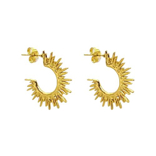 Pendientes acero dorado Rayos de Sol REF 4