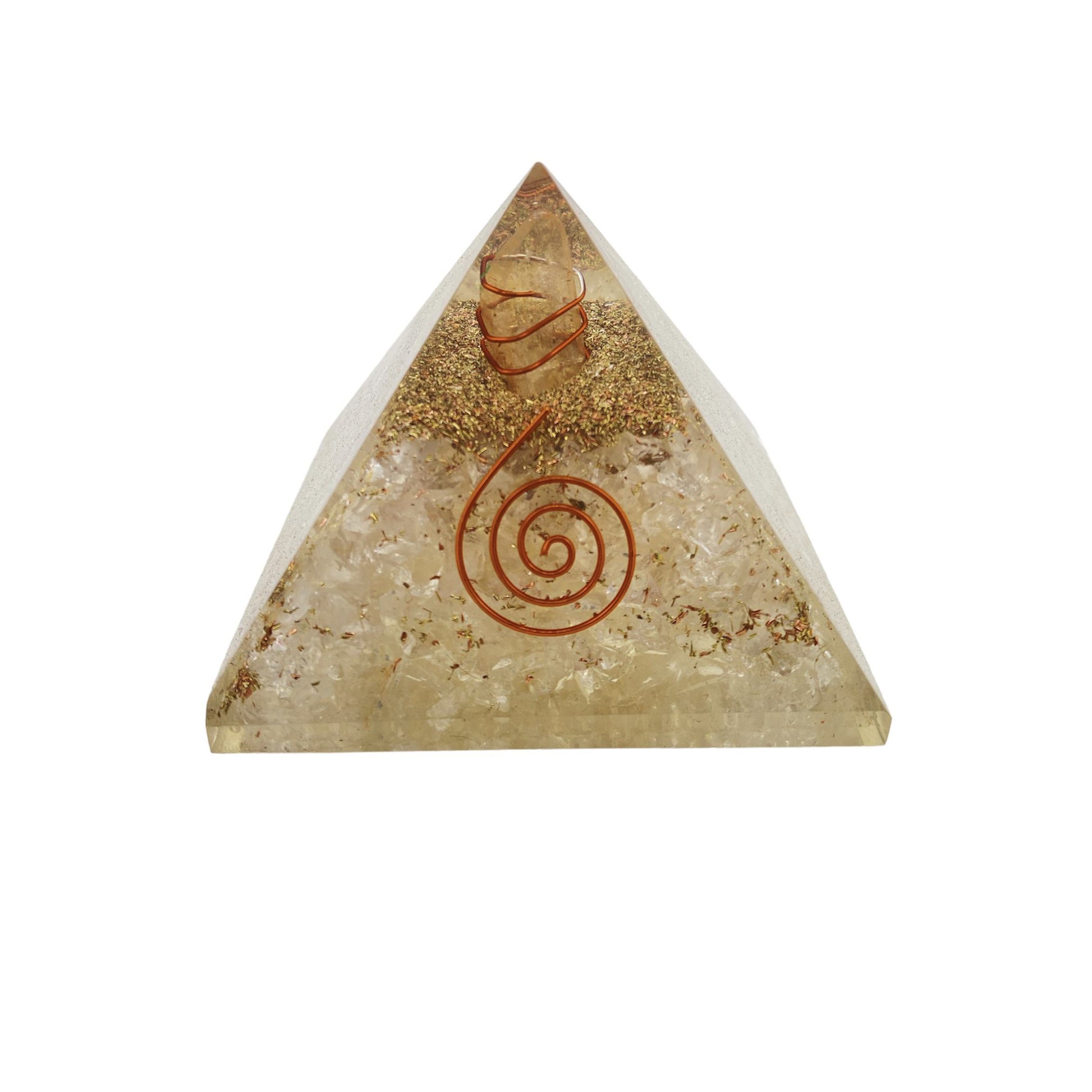 PIRAMIDE ORGONITA 75 MM CUARZO CRISTAL
