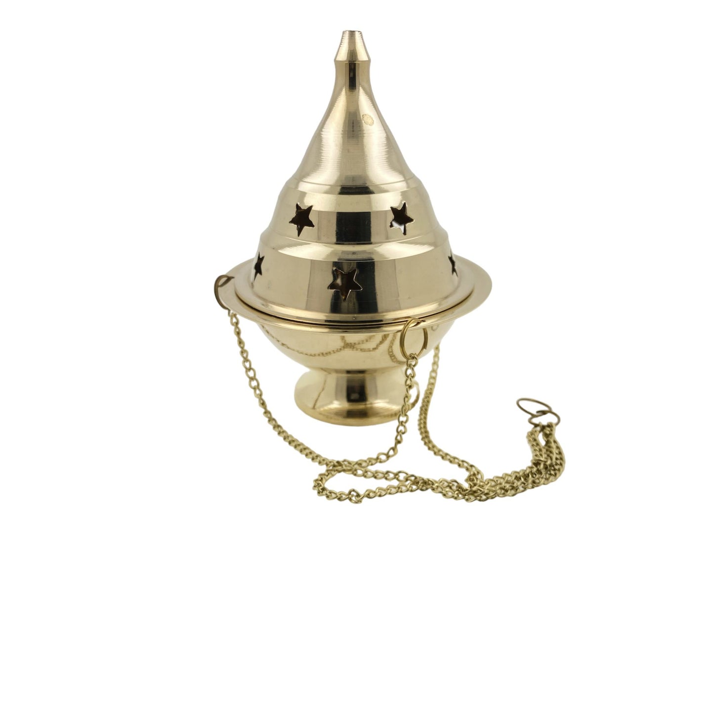 QUEMADOR DORADO CON CADENA LISO CB-0154