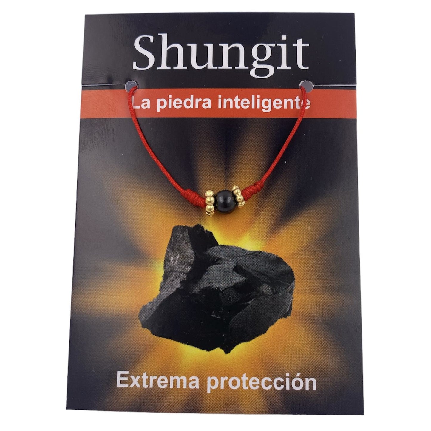 PULSERA HILO ROJO CON MINERAL SHUNGIT